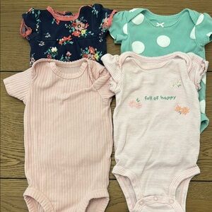 Floral and Polka Dot Kids One Pieces Set